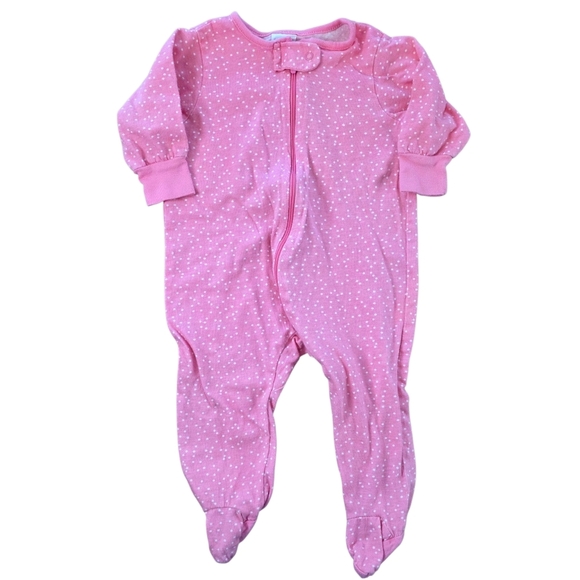 ✨Bundle of 3 Baby Girl Cotton Zip Footed Sleepers | Size 3–6 Months✨ - Picture 2 of 15